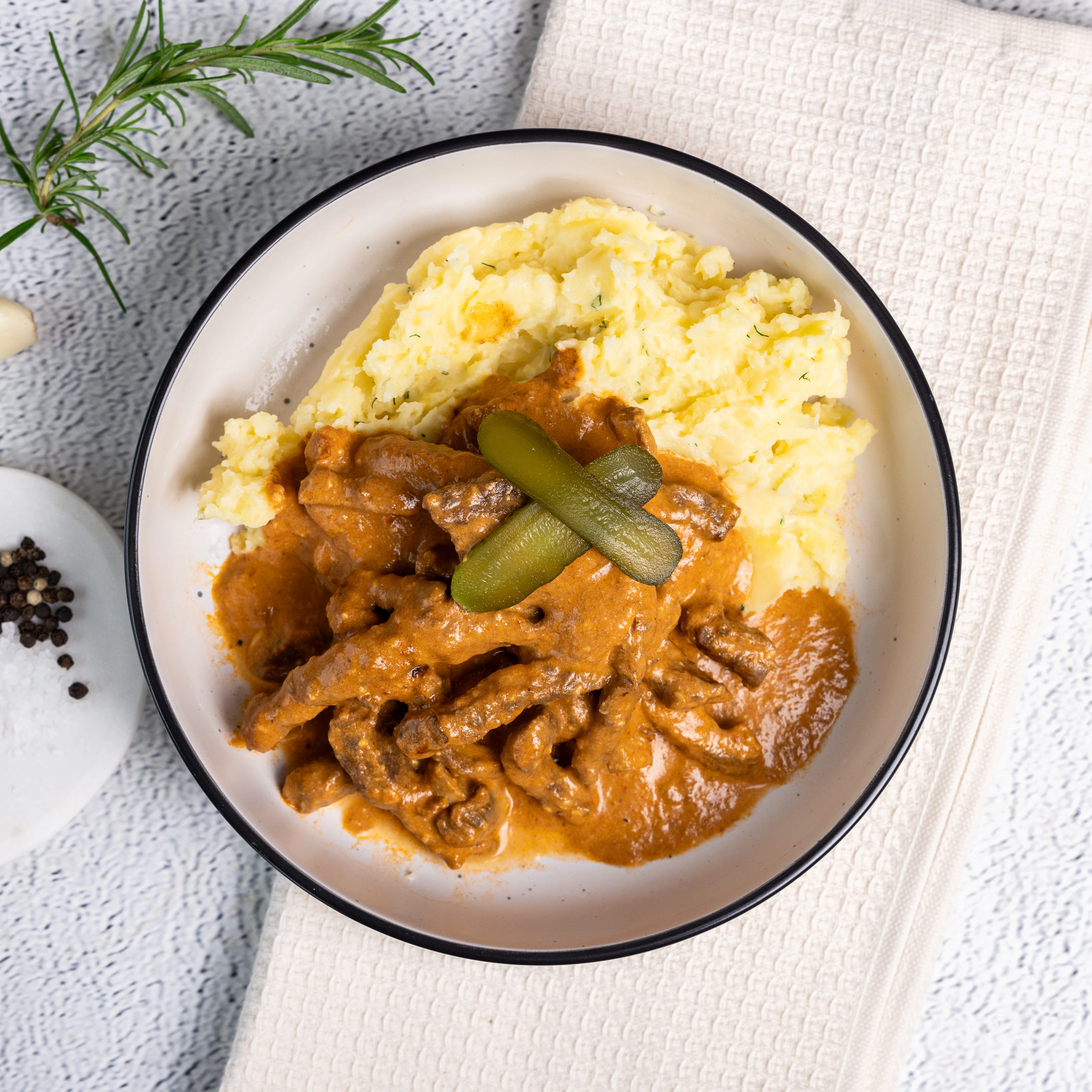 Beef Stroganoff & Rosemary Mash image